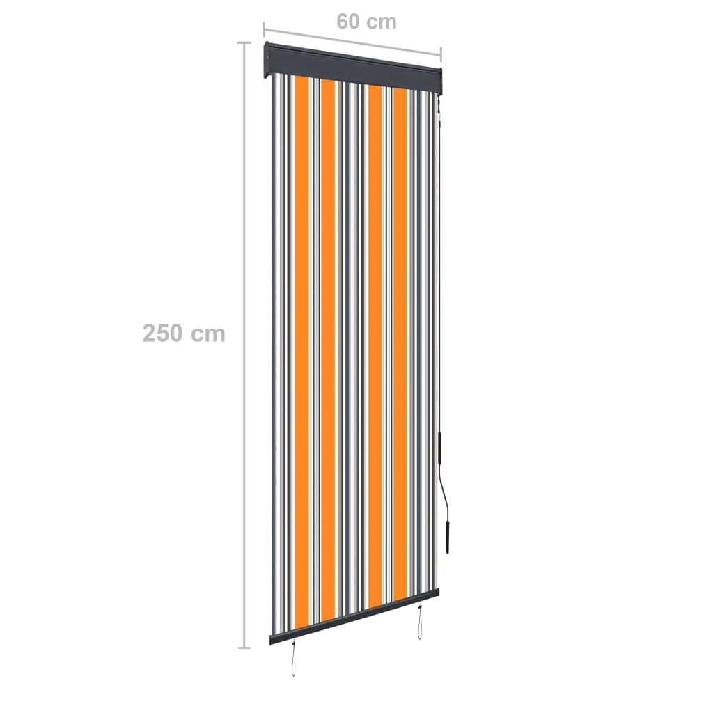 Ulkorullaverho 60x250 cm keltainen ja sininen - Sisustajankoti.fi