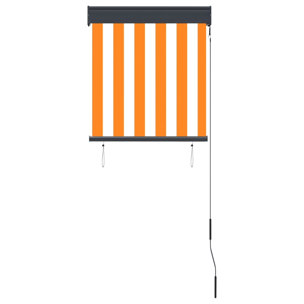 Ulkorullaverho 60x250 cm valkoinen ja oranssi - Sisustajankoti.fi