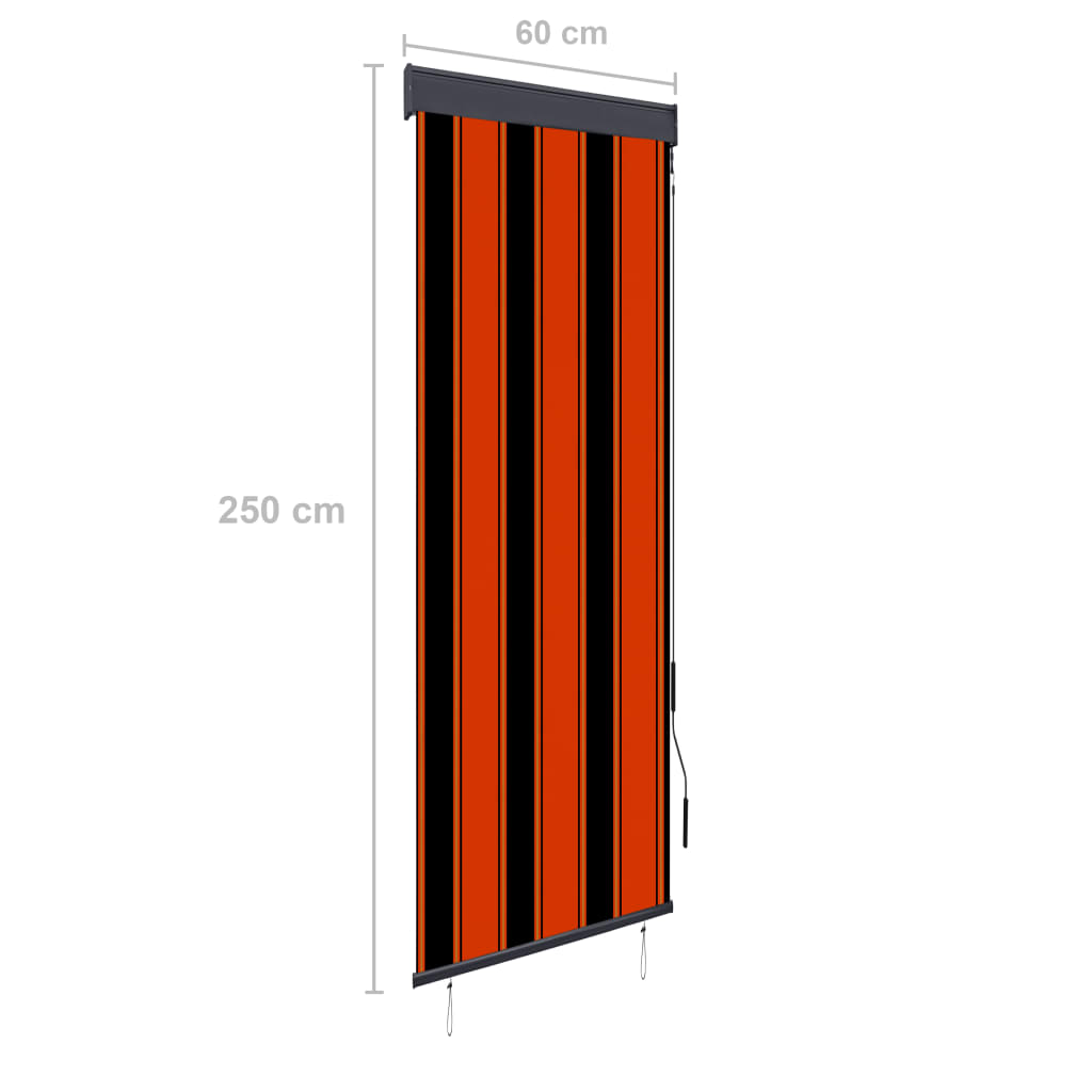 Ulkorullaverho 60x250 cm oranssi ja ruskea - Sisustajankoti.fi