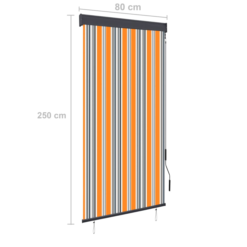 Ulkorullaverho 80x250 cm keltainen ja sininen - Sisustajankoti.fi