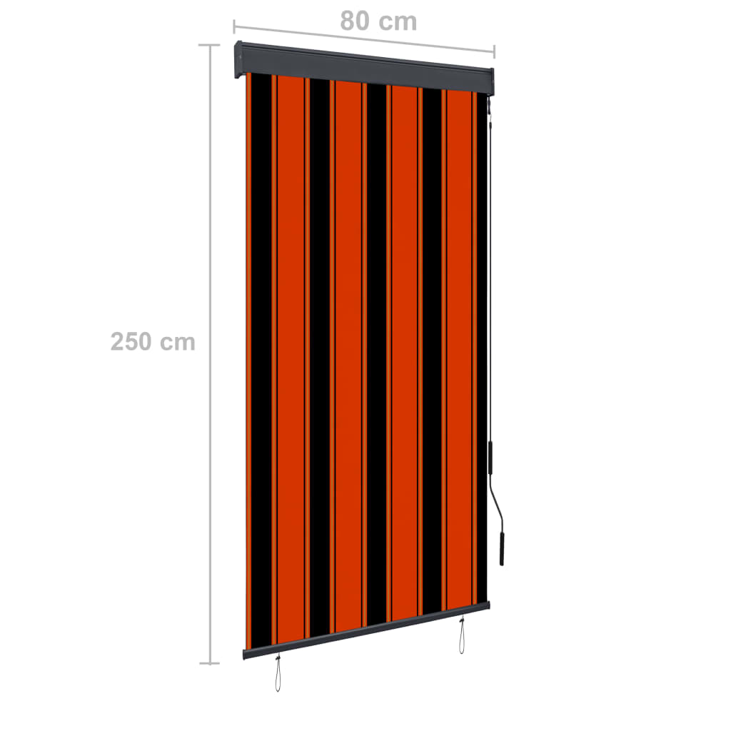 Ulkorullaverho 80x250 cm oranssi ja ruskea - Sisustajankoti.fi