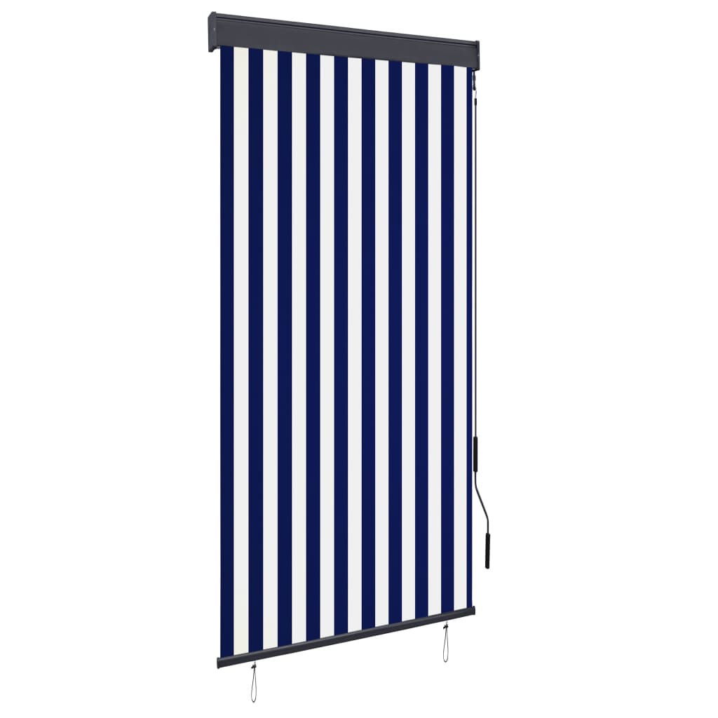 Ulkorullaverho 100x250 cm sininen ja valkoinen - Sisustajankoti.fi