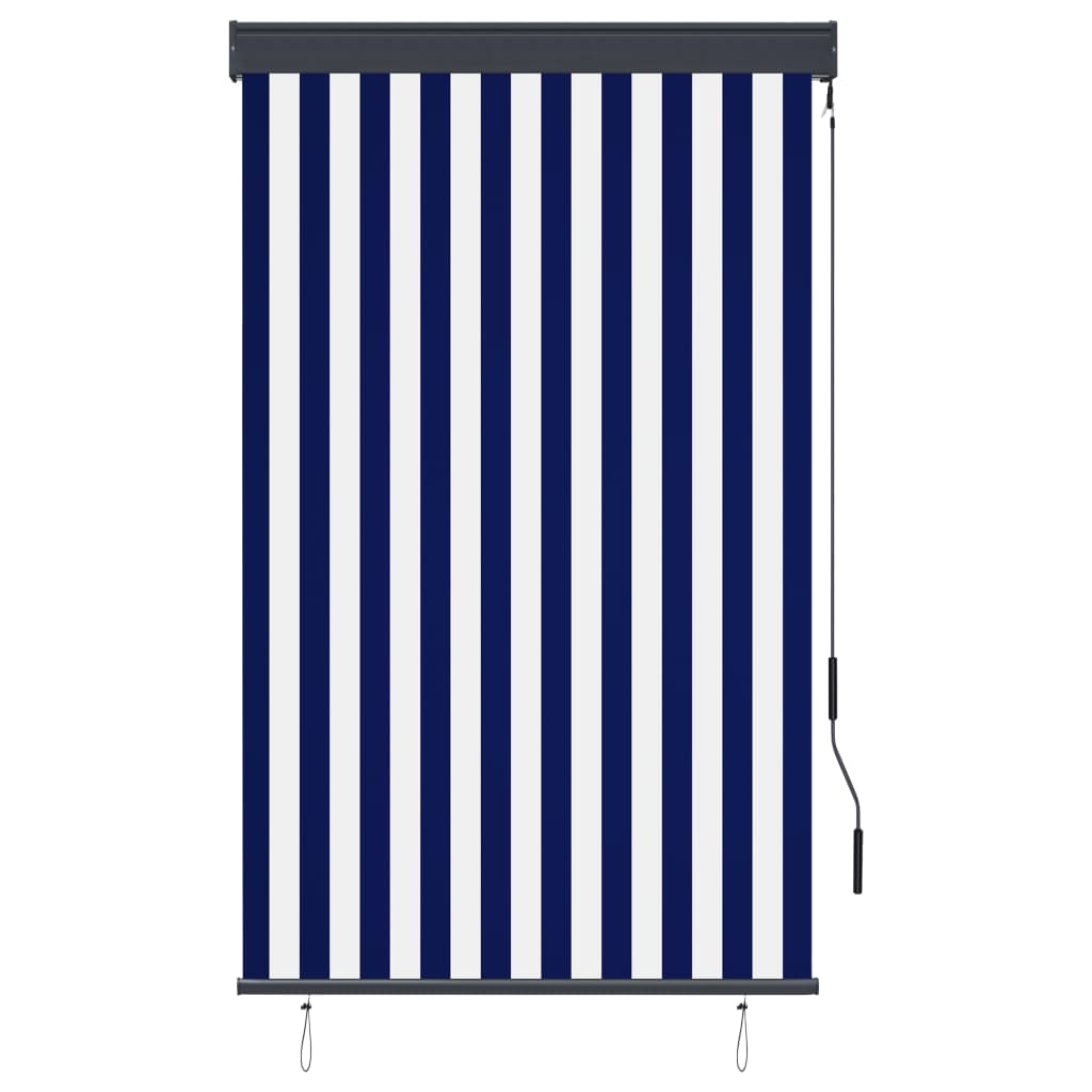 Ulkorullaverho 100x250 cm sininen ja valkoinen - Sisustajankoti.fi