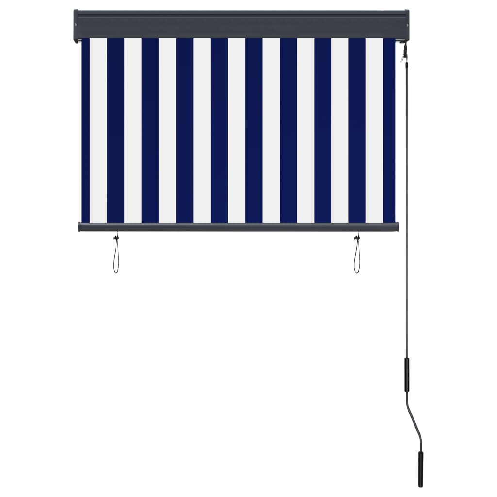 Ulkorullaverho 100x250 cm sininen ja valkoinen - Sisustajankoti.fi