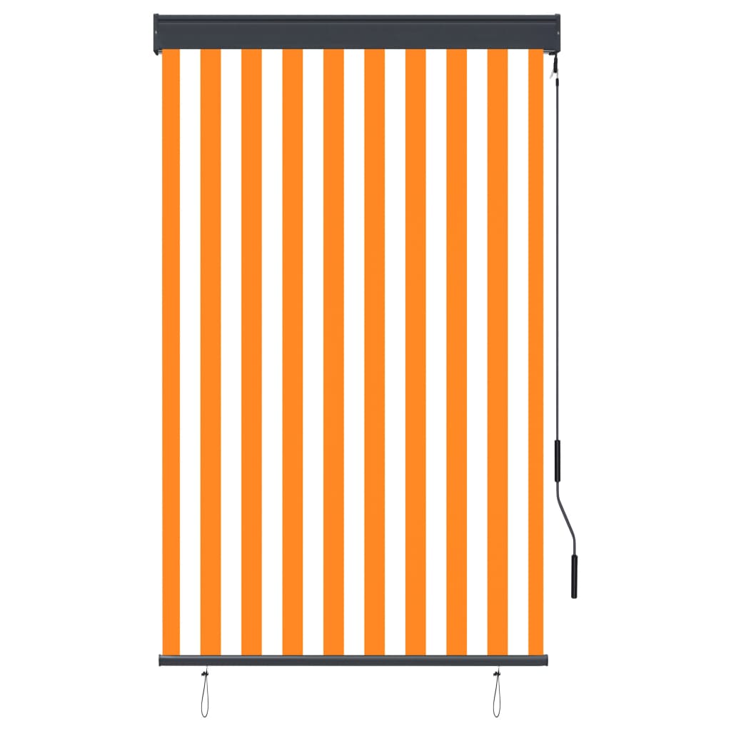 Ulkorullaverho 100x250 cm valkoinen ja oranssi - Sisustajankoti.fi
