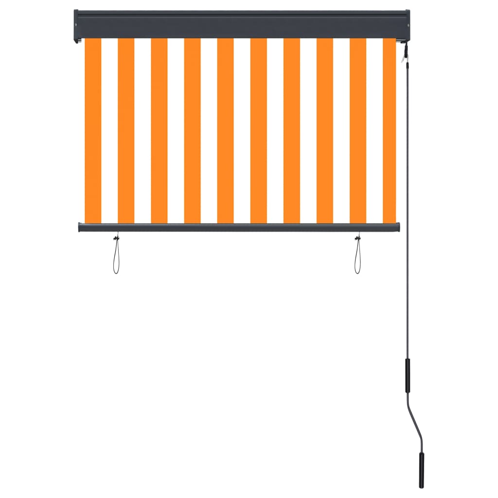 Ulkorullaverho 100x250 cm valkoinen ja oranssi - Sisustajankoti.fi