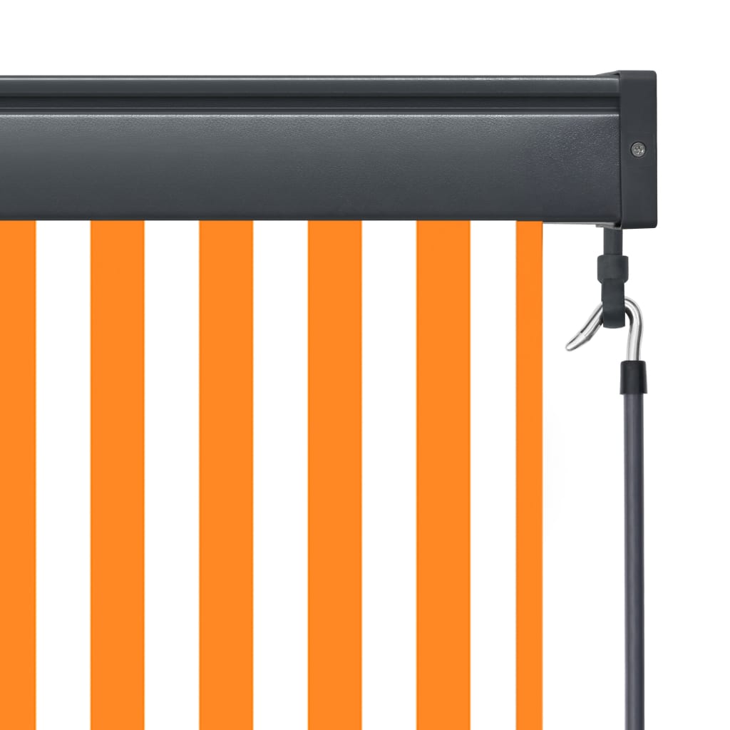 Ulkorullaverho 100x250 cm valkoinen ja oranssi - Sisustajankoti.fi