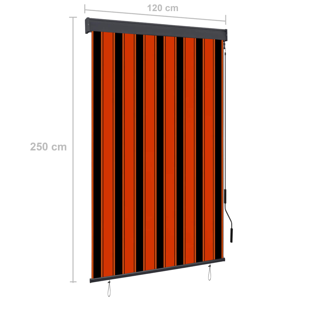 Ulkorullaverho 120x250 cm oranssi ja ruskea - Sisustajankoti.fi