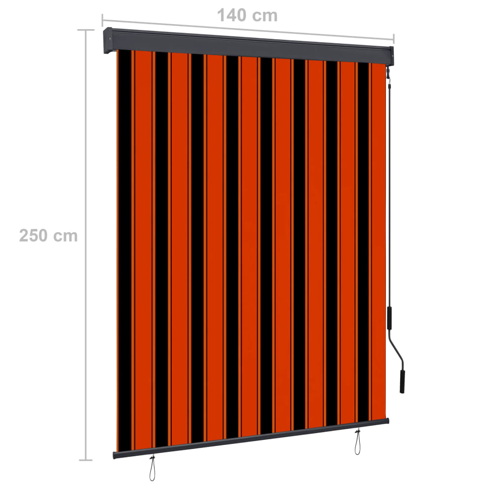 Ulkorullaverho 140x250 cm oranssi ja ruskea - Sisustajankoti.fi