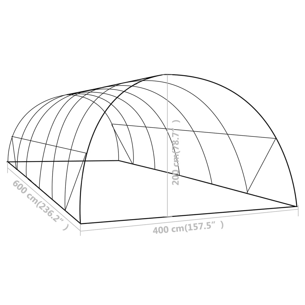 Kasvihuone 24 m² 6x4x2 m - Sisustajankoti.fi