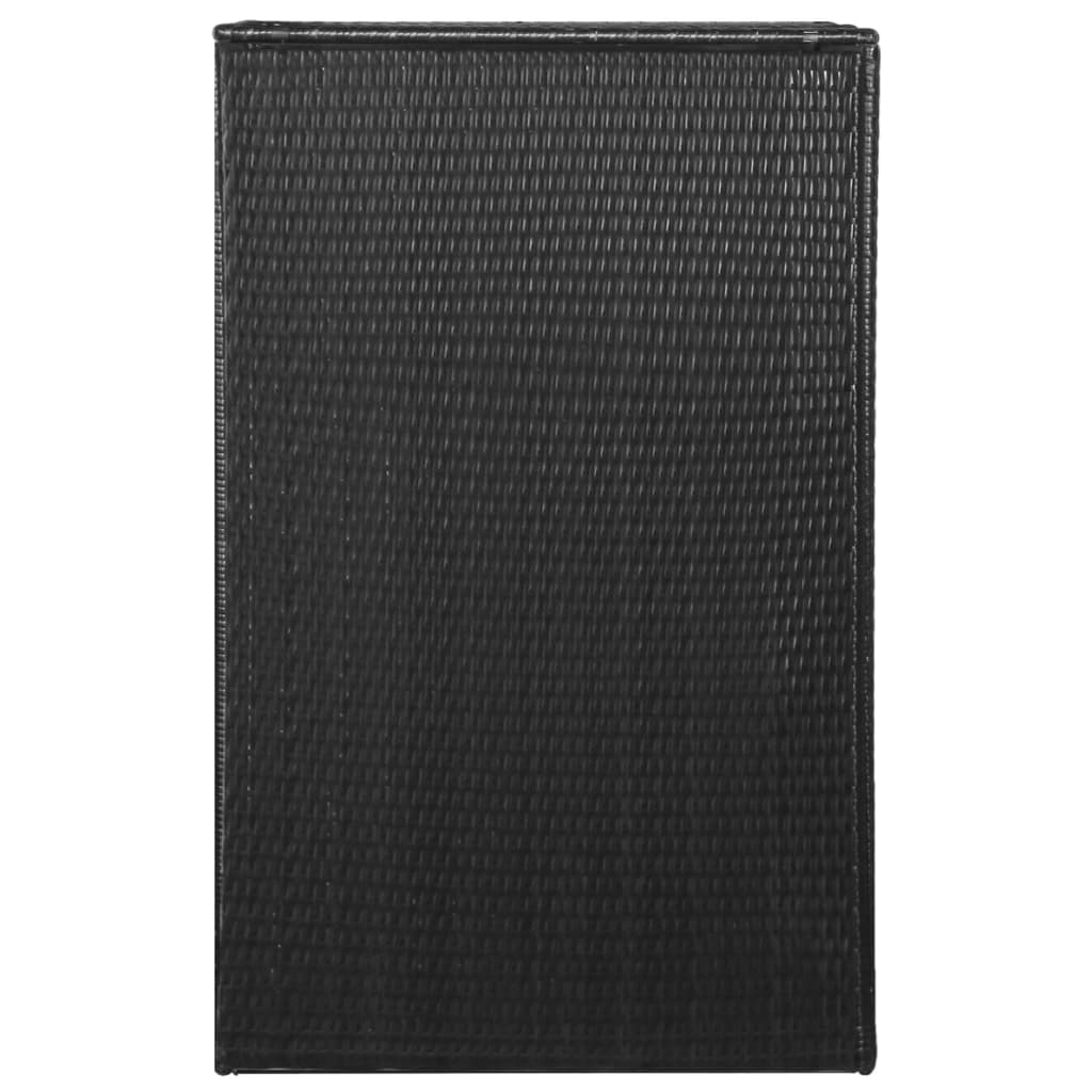 Yhden roska-astian vaja musta 76x78x120 cm polyrottinki - Sisustajankoti.fi