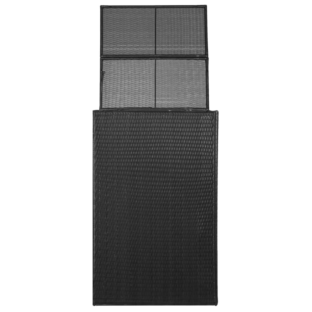 Yhden roska-astian vaja musta 76x78x120 cm polyrottinki - Sisustajankoti.fi
