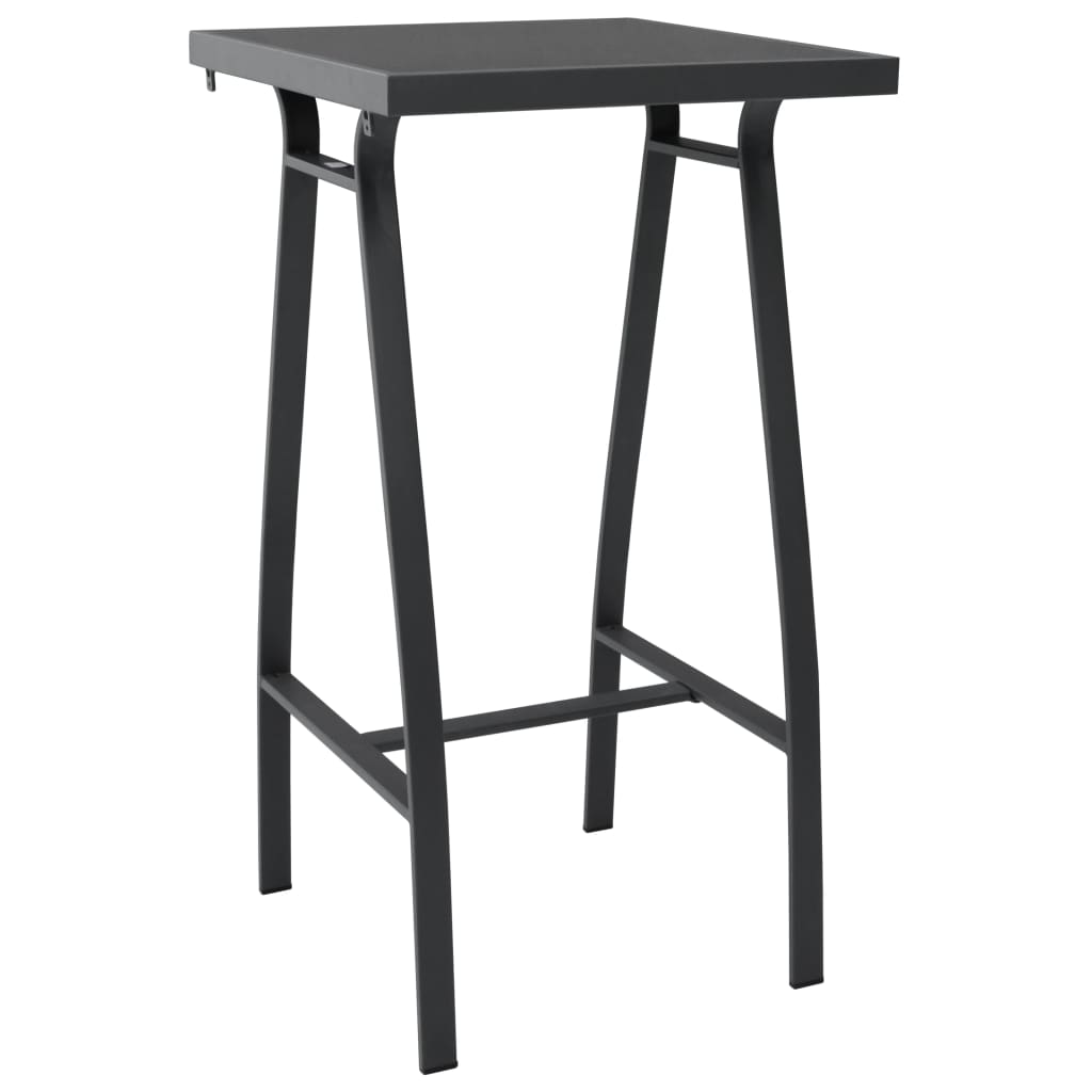 Puutarhan baaripöytä musta 60x60x110 cm karkaistu lasi - Sisustajankoti.fi