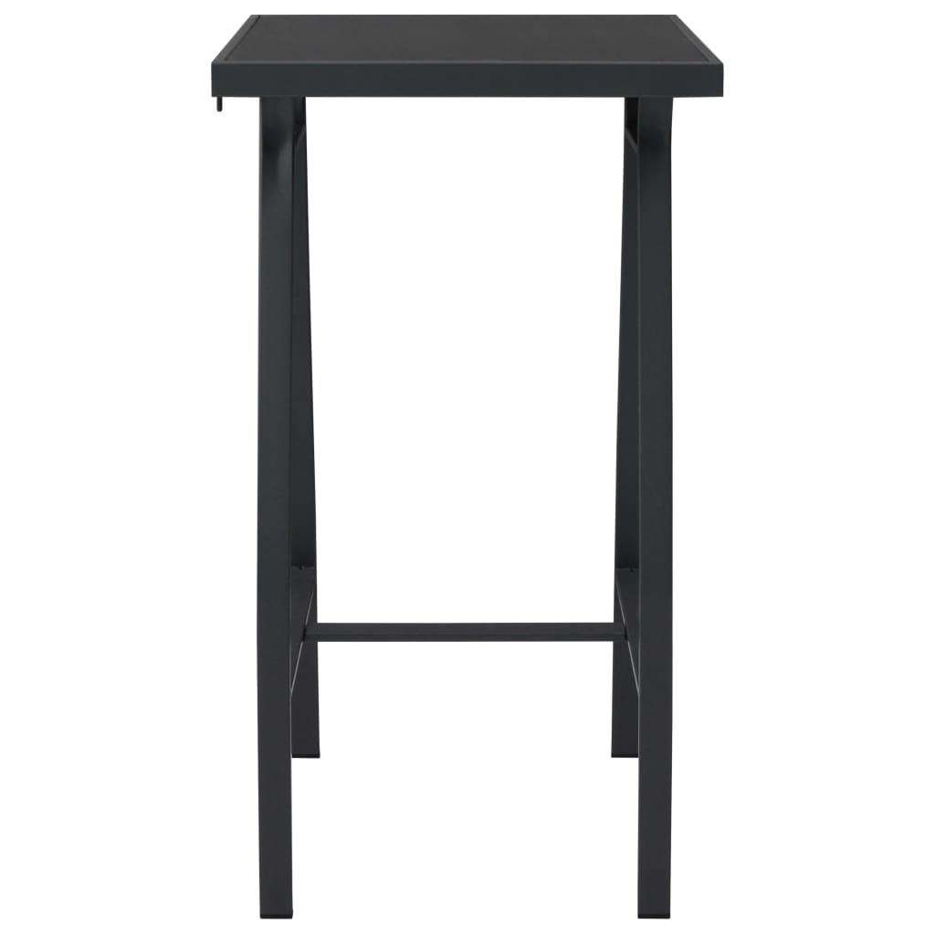 Puutarhan baaripöytä musta 60x60x110 cm karkaistu lasi - Sisustajankoti.fi