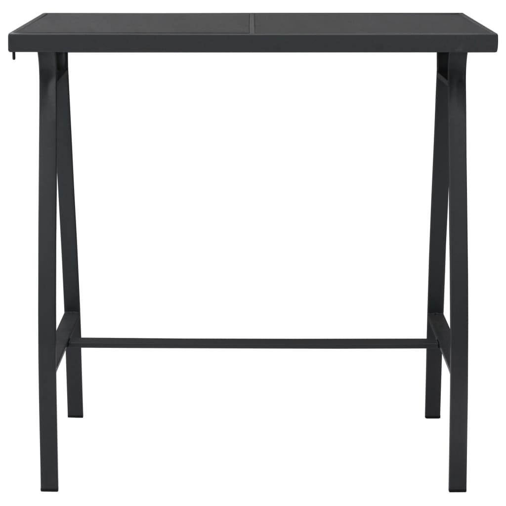 Puutarhan baaripöytä musta 110x60x110 cm karkaistu lasi - Sisustajankoti.fi