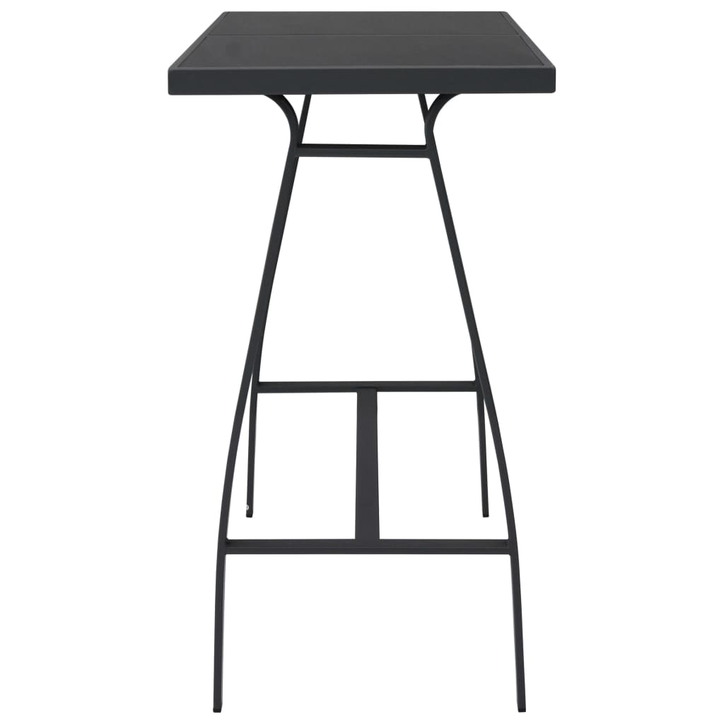 Puutarhan baaripöytä musta 110x60x110 cm karkaistu lasi - Sisustajankoti.fi