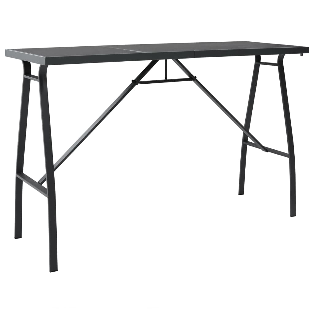 Puutarhan baaripöytä musta 180x60x110 cm karkaistu lasi - Sisustajankoti.fi