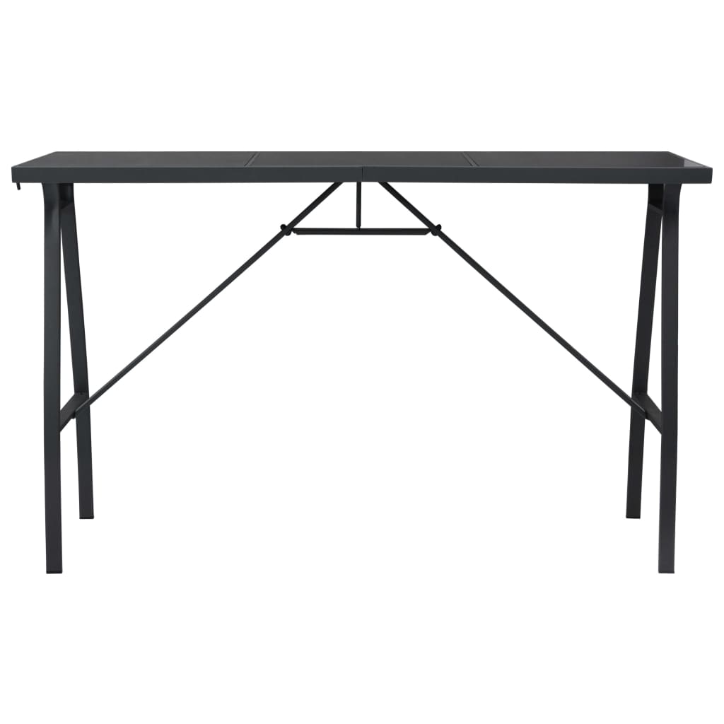 Puutarhan baaripöytä musta 180x60x110 cm karkaistu lasi - Sisustajankoti.fi