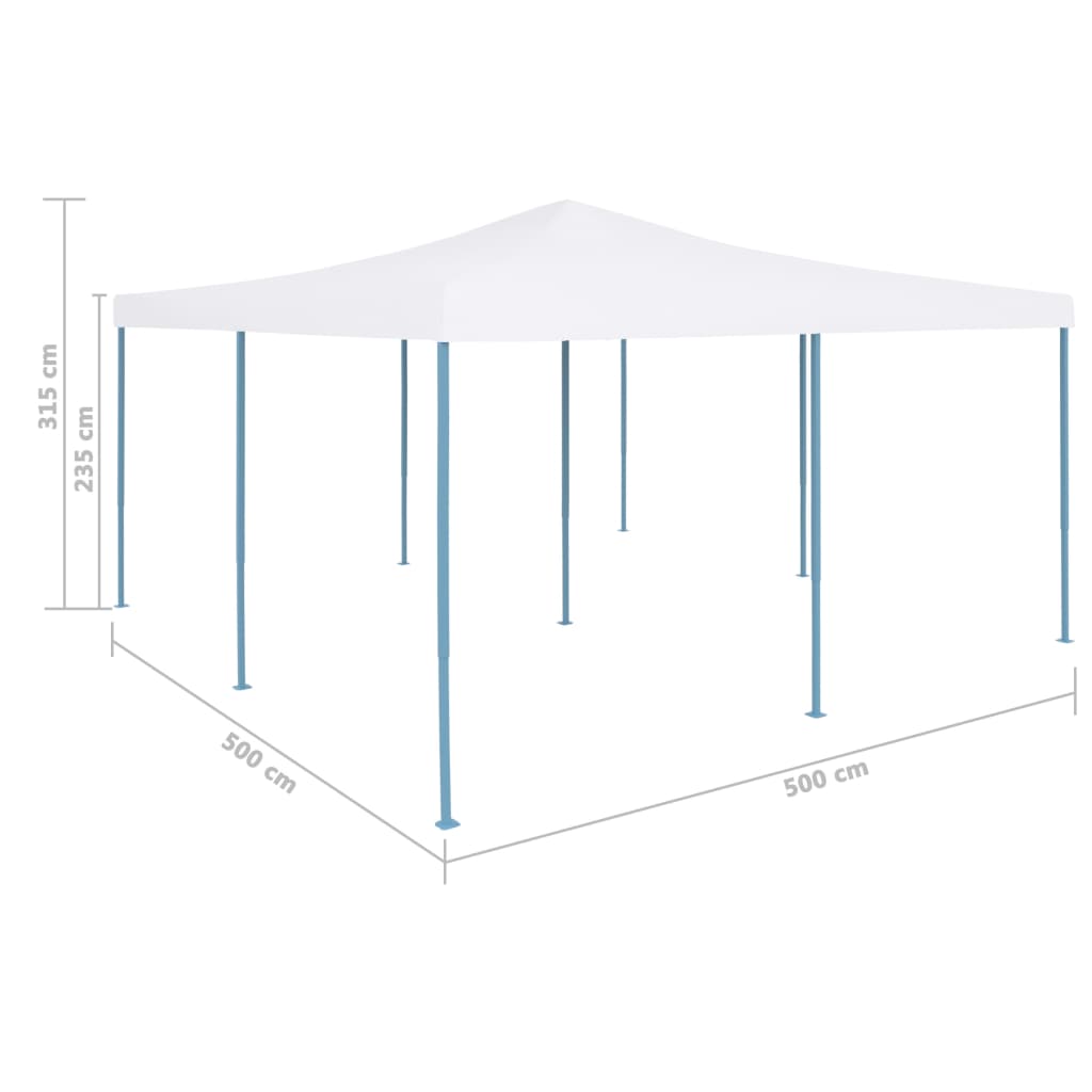Kokoontaittuva huvimaja 5x5 m valkoinen - Sisustajankoti.fi