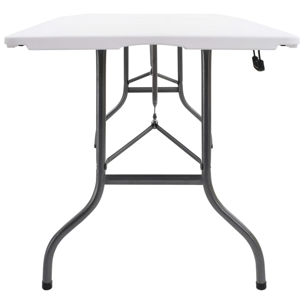 Kokoontaittuva puutarhapöytä valkoinen 180x72x72 cm HDPE - Sisustajankoti.fi