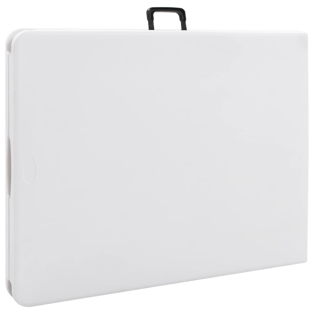 Kokoontaittuva puutarhapöytä valkoinen 180x72x72 cm HDPE - Sisustajankoti.fi