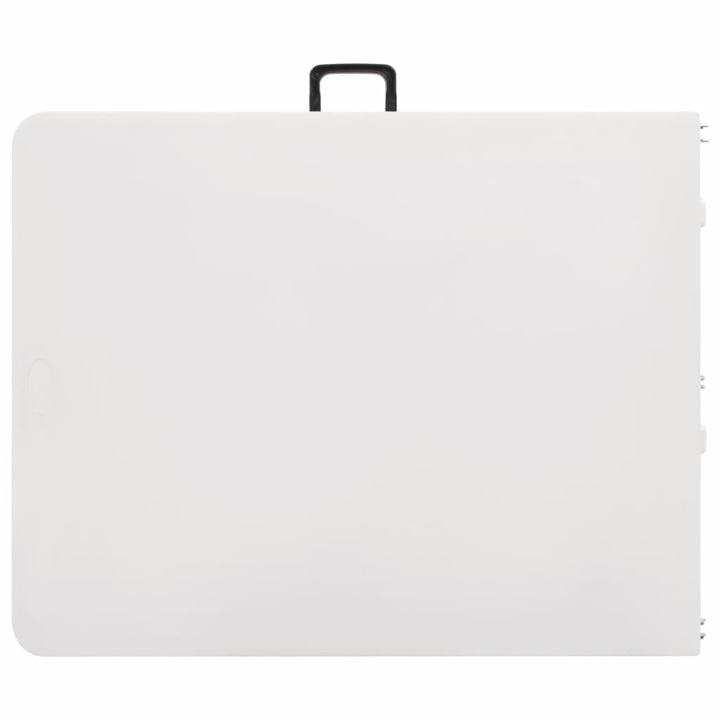 Kokoontaittuva puutarhapöytä valkoinen 180x72x72 cm HDPE - Sisustajankoti.fi