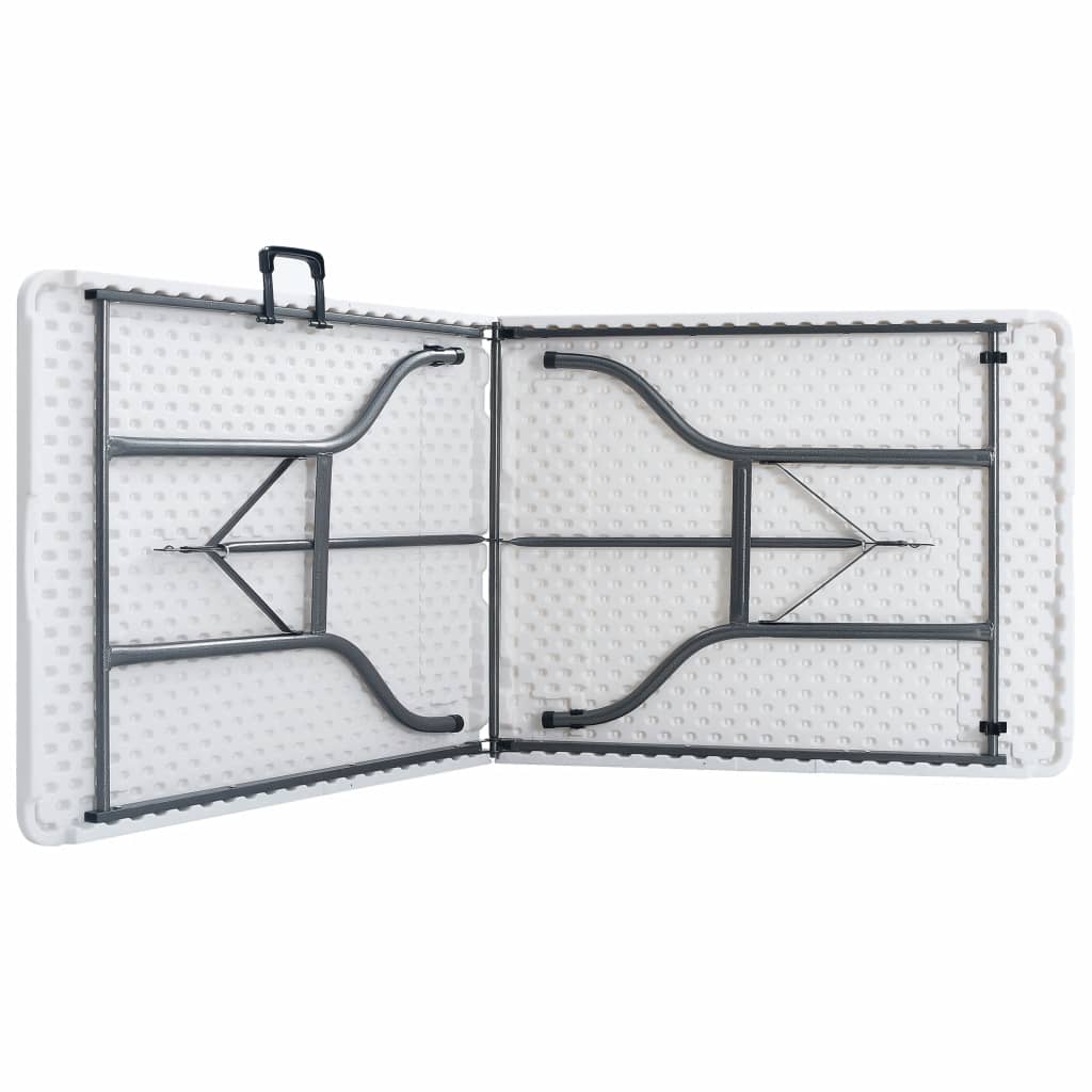 Kokoontaittuva puutarhapöytä valkoinen 180x72x72 cm HDPE - Sisustajankoti.fi