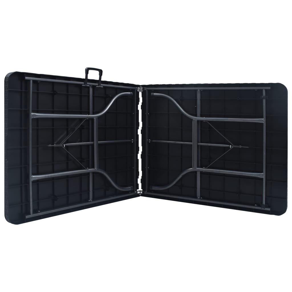 Kokoontaittuva puutarhapöytä musta 180x75x72 cm HDPE - Sisustajankoti.fi
