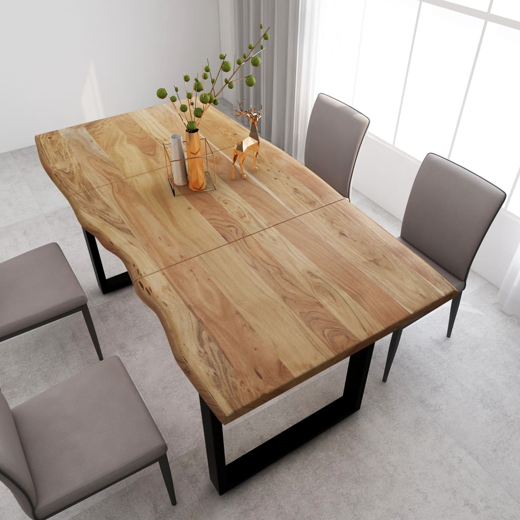 Ruokapöytä 180x90x76 cm täysi akaasiapuu - Sisustajankoti.fi