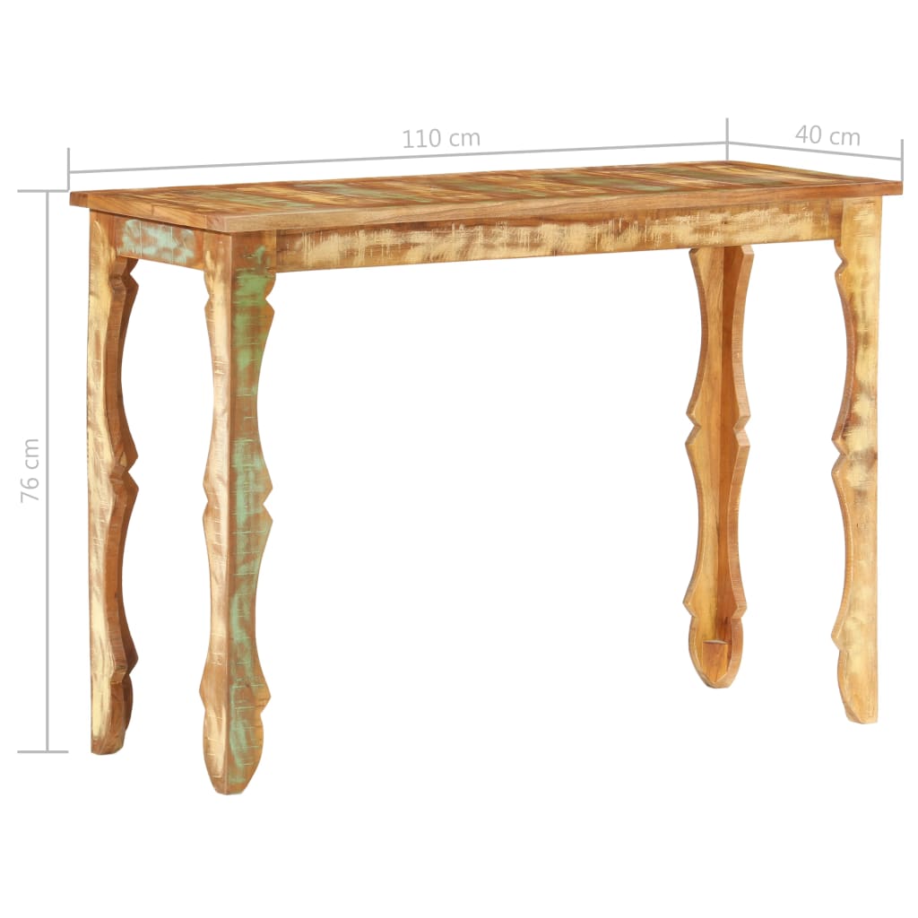 Konsolipöytä 110x40x76 cm kierrätetty täyspuu - Sisustajankoti.fi