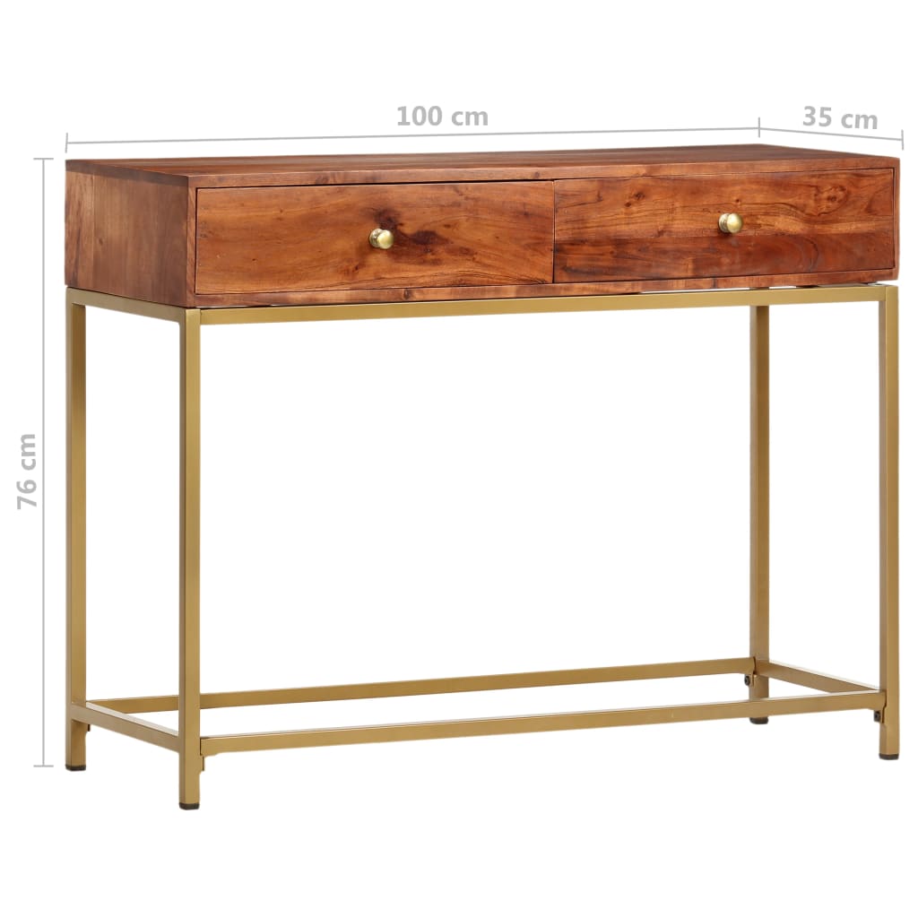 Senkki 100x35x76 cm täysi akaasiapuu - Sisustajankoti.fi