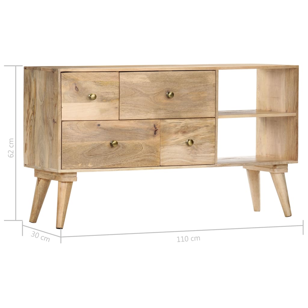 Sivupöytä 110x30x62 cm täysi mangopuu - Sisustajankoti.fi