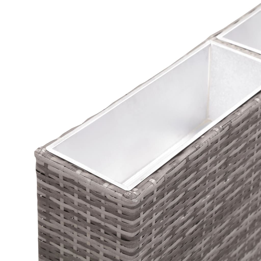 Korotettu kukkalaatikko 3xruukku 150x20x40cm polyrottinki harm. - Sisustajankoti.fi