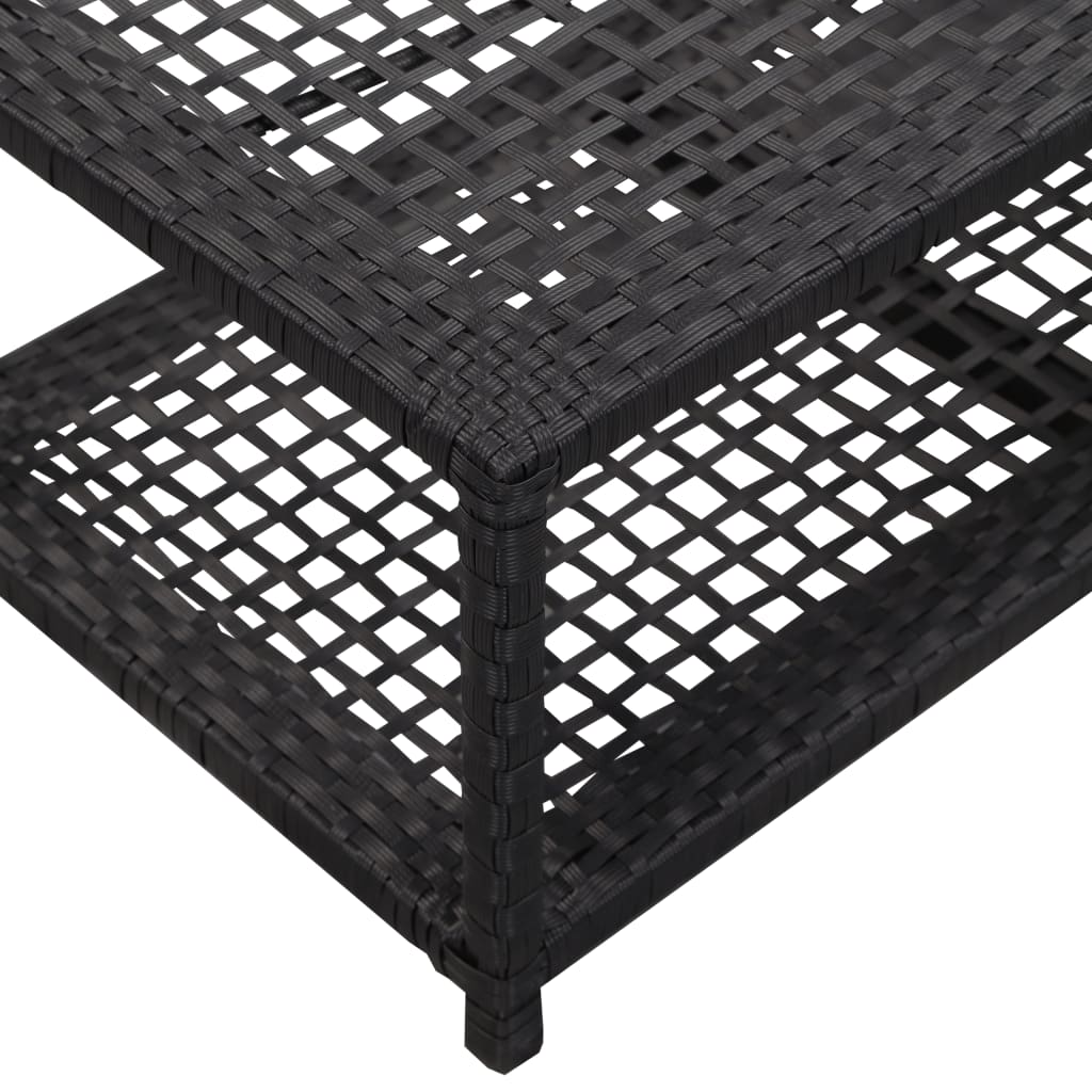 Kenkäpenkki musta 80x40x30 cm polyrottinki - Sisustajankoti.fi