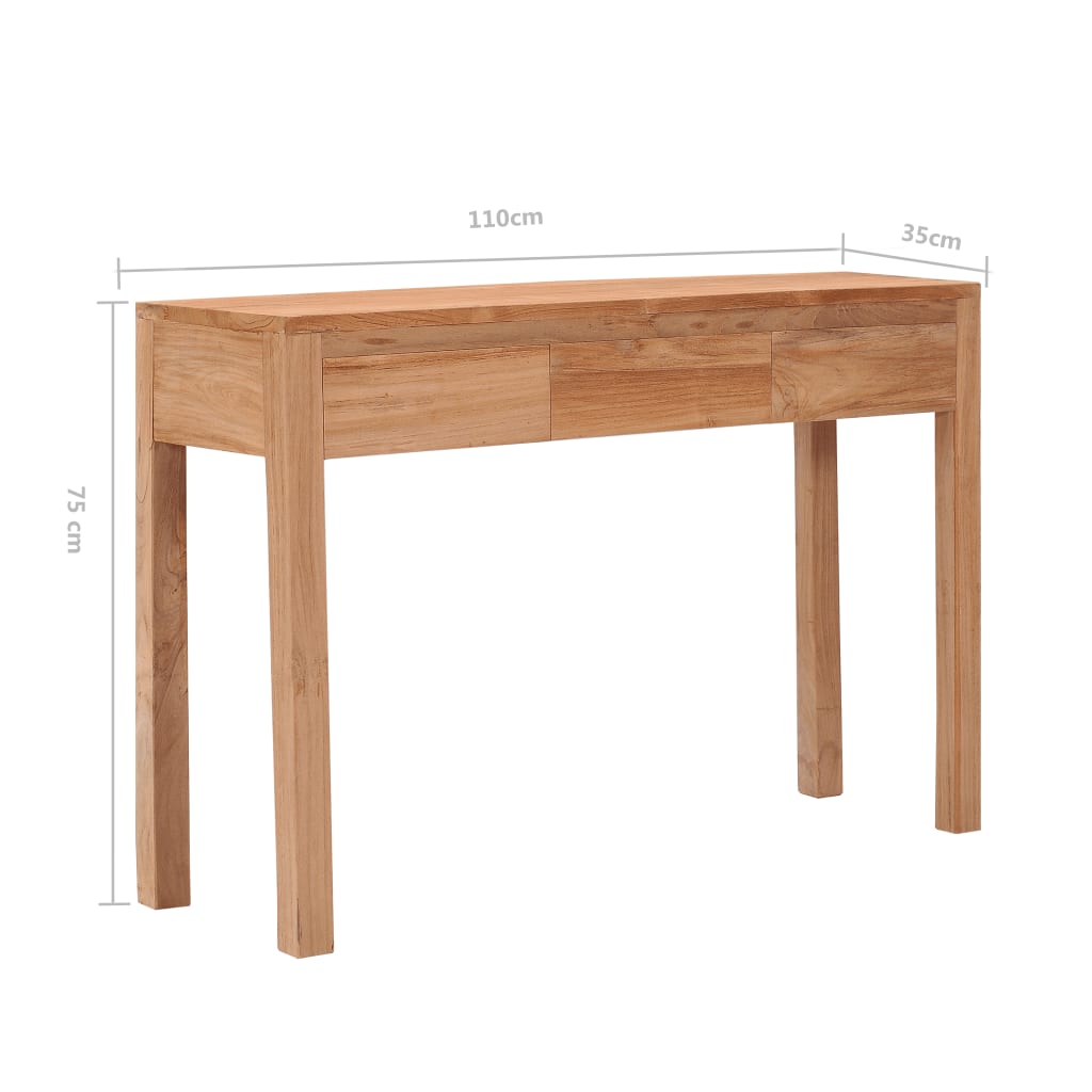Sivupöytä 110x35x75 cm täysi tiikki - Sisustajankoti.fi