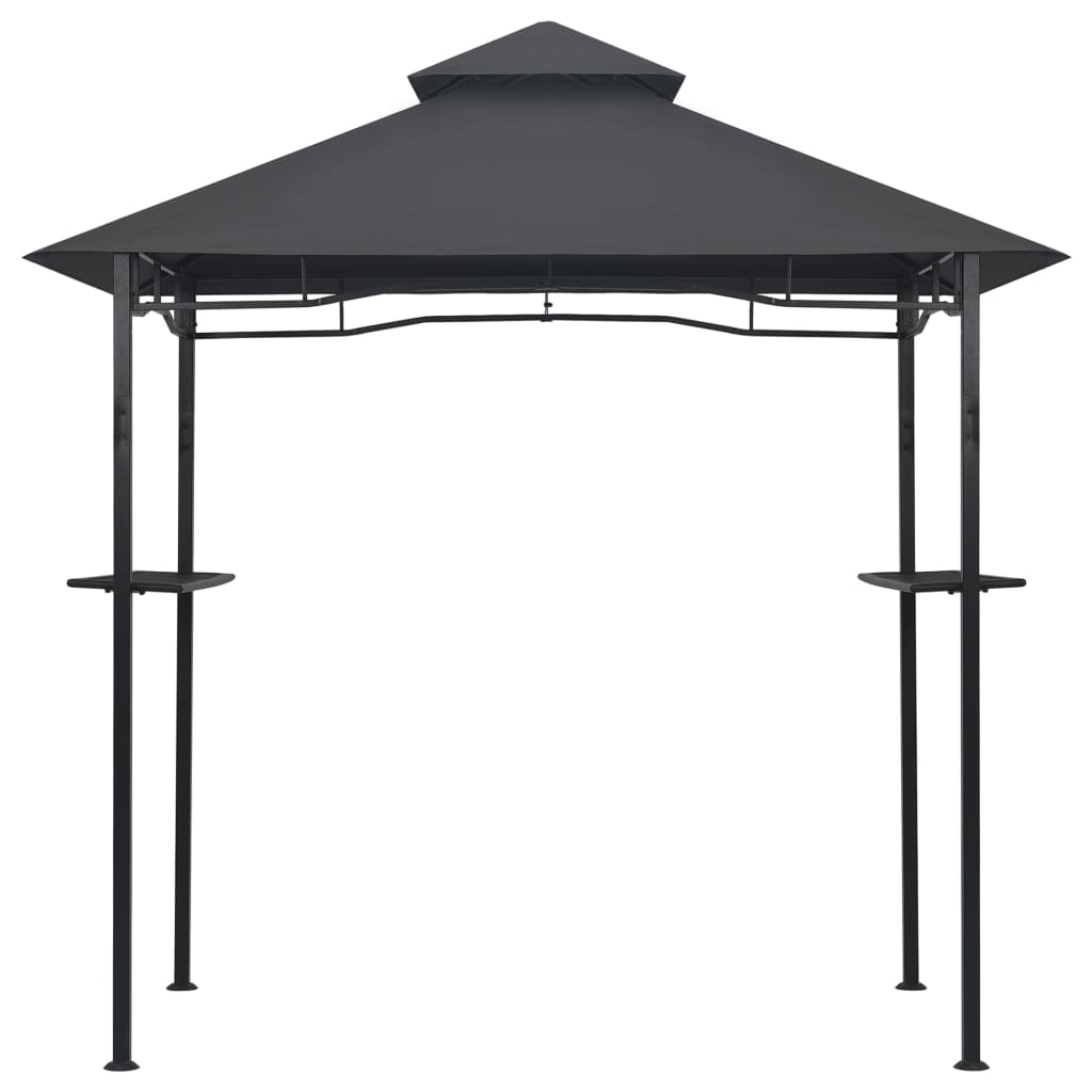 BBQ-huvimaja 240x150x255 cm antrasiitti teräs - Sisustajankoti.fi