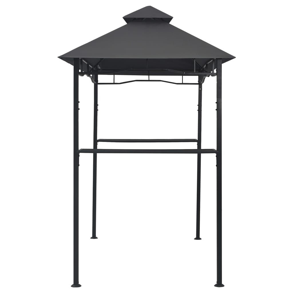 BBQ-huvimaja 240x150x255 cm antrasiitti teräs - Sisustajankoti.fi