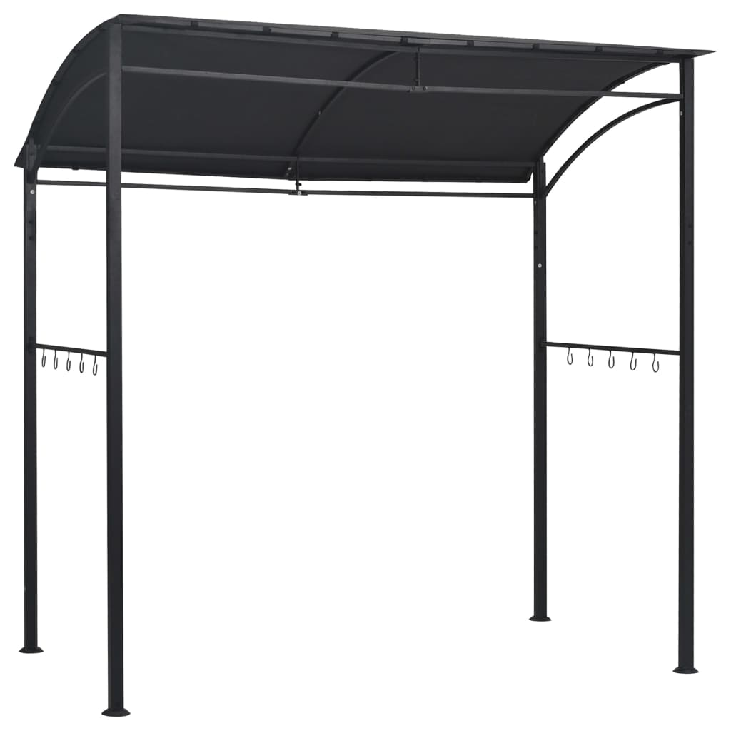 BBQ-huvimaja 215x150x220 cm antrasiitti teräs - Sisustajankoti.fi
