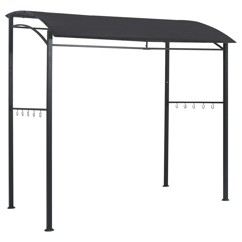 BBQ-huvimaja 215x150x220 cm antrasiitti teräs - Sisustajankoti.fi