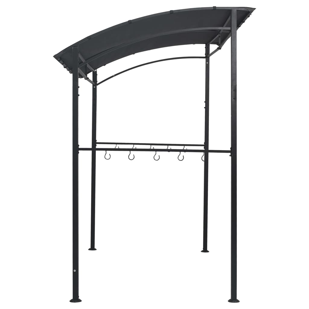 BBQ-huvimaja 215x150x220 cm antrasiitti teräs - Sisustajankoti.fi