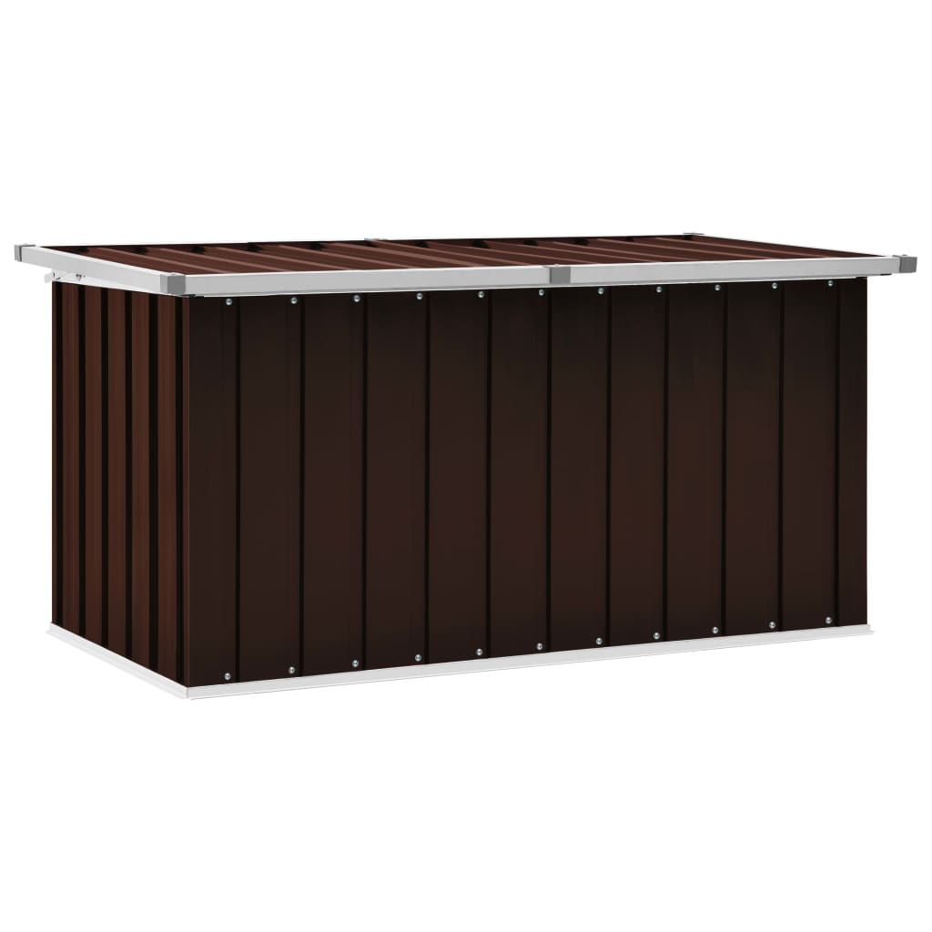 Puutarhan varastoarkku ruskea 129x67x65 cm - Sisustajankoti.fi