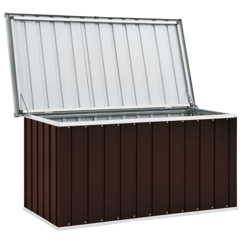 Puutarhan varastoarkku ruskea 129x67x65 cm - Sisustajankoti.fi