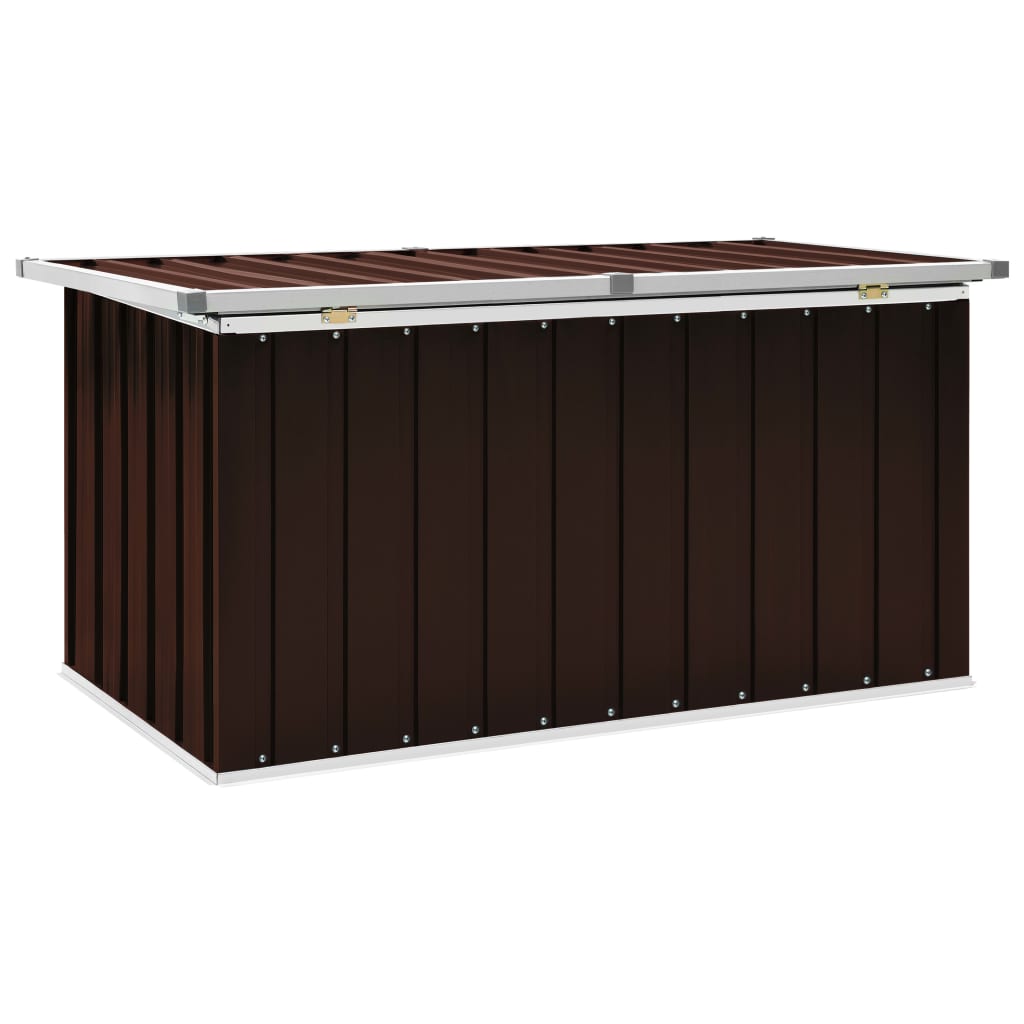 Puutarhan varastoarkku ruskea 129x67x65 cm - Sisustajankoti.fi