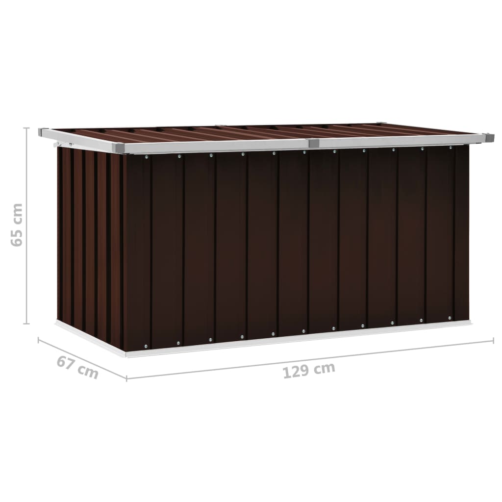 Puutarhan varastoarkku ruskea 129x67x65 cm - Sisustajankoti.fi
