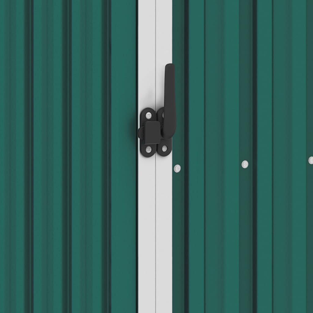Puutarhan polttopuuvaja vihreä 245x98x159 cm galvanoitu teräs - Sisustajankoti.fi