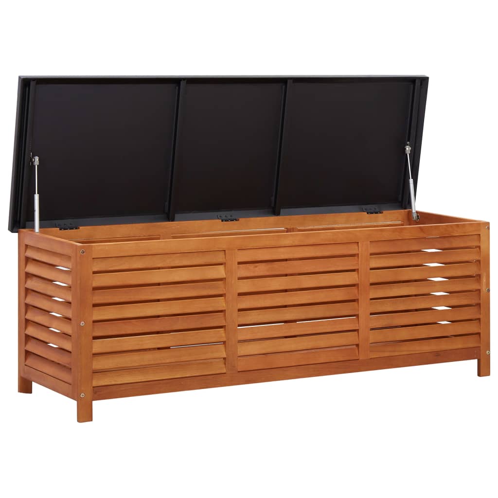 Puutarhan varastolaatikko 150x50x55 cm täysi eukalyptuspuu - Sisustajankoti.fi