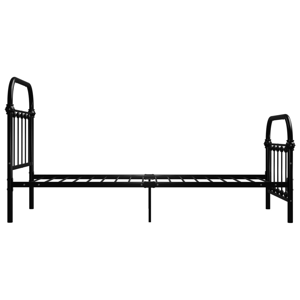 Sängynrunko musta metalli 90x200 cm - Sisustajankoti.fi