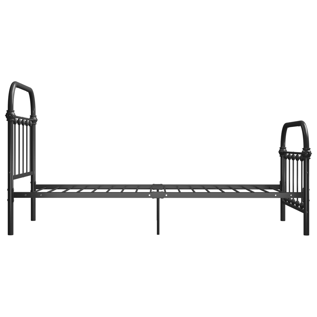Sängynrunko harmaa metalli 90x200 cm - Sisustajankoti.fi