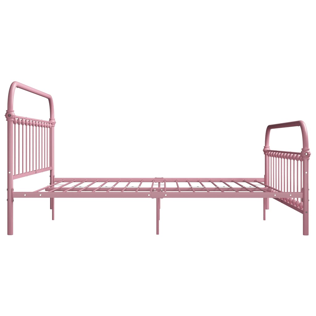 Sängynrunko pinkki metalli 180x200 cm - Sisustajankoti.fi