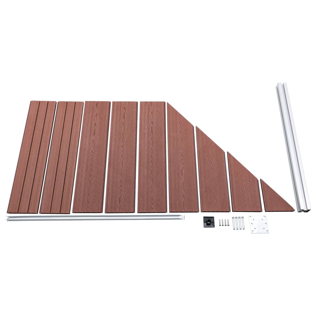 Aitapaneeli WPC 95x(105-180) cm ruskea - Sisustajankoti.fi